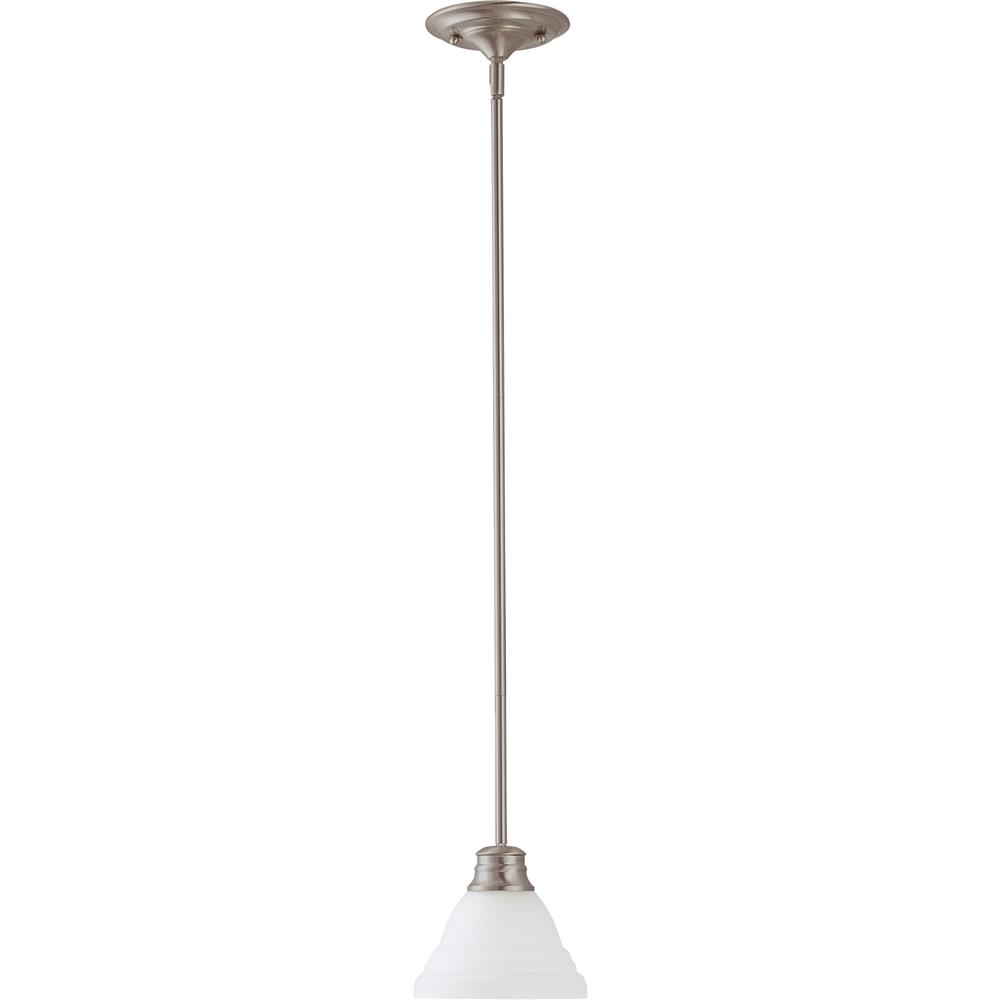 Nuvo Lighting 60/3257  Empire - 1 Light 7" Mini Pendant with Frosted White Glass in Brushed Nickel Finish
